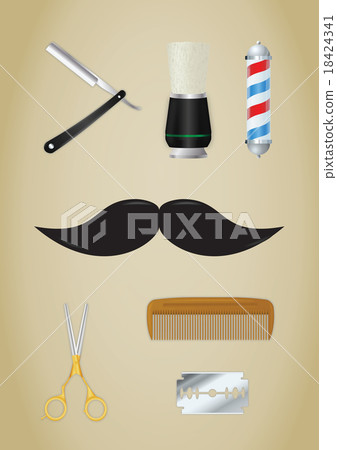 Barber Shop icons set 18424341