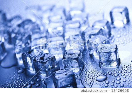 Blue and shiny ice cubes 18426698