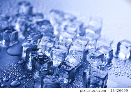 Blue and shiny ice cubes 18426699