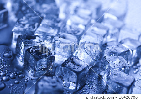 Blue and shiny ice cubes 18426700
