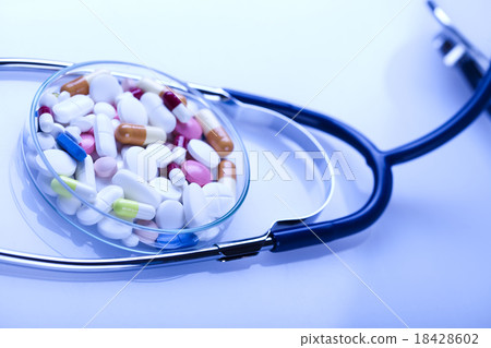 Pills and capsules, colorful bright medicine Pills and capsules, colorful bright medicine 18428602