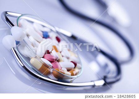Pills variety, colorful bright medicine concept Pills variety, colorful bright medicine concept 18428605