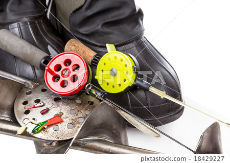 closeup ice fishing tackles and equipment closeup ice fishing tackles and equipment 18429227