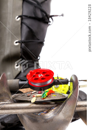 closeup ice fishing tackles and equipment closeup ice fishing tackles and equipment 18429228