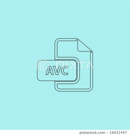 AVC file icon. Flat vector illustrator  18431447