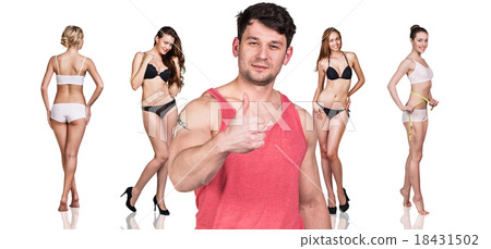 Man and women with perfect bodies 18431502