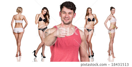 Man and women with perfect bodies Man and women with perfect bodies 18431513