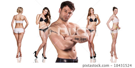 Man and women with perfect bodies Man and women with perfect bodies 18431524