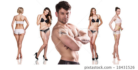 Man and women with perfect bodies Man and women with perfect bodies 18431526