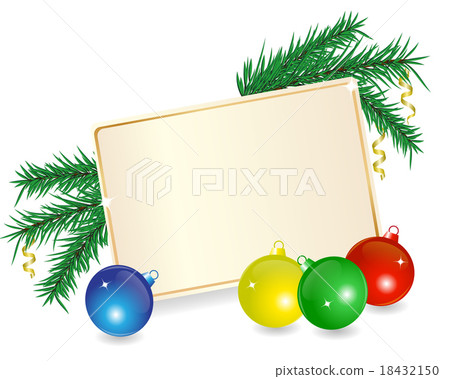 plate for congratulations of Christmas balls 18432150