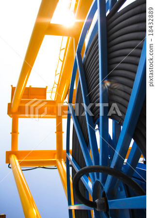 lens flare on cable reel lens flare on cable reel 18432889