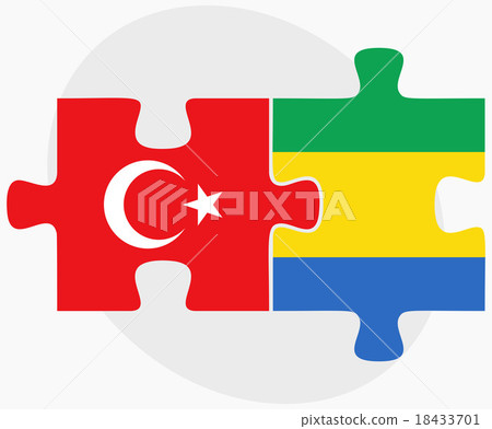 Turkey and Gabon Flags 18433701