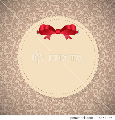 Vintage Frame with Bow Background. Vector - Stock Illustration ...