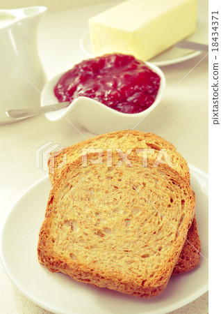 bread, jam and butter 18434371