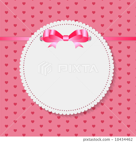 Vintage Frame with Bow  Background. Vector 18434462