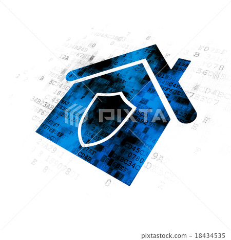 Finance concept: Home on Digital background Finance concept: Home on Digital background 18434535