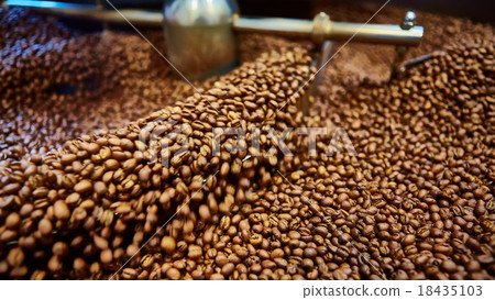 Freshly roasted coffee beans Freshly roasted coffee beans 18435103