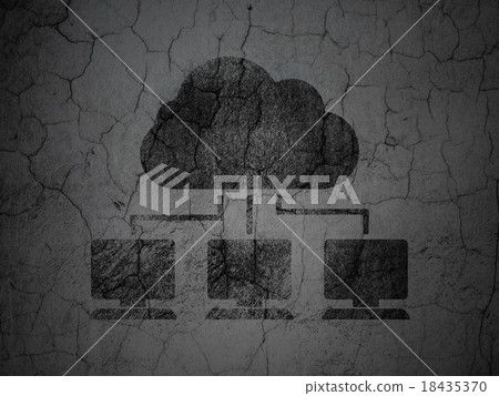 Cloud technology concept: Cloud Network on grunge Cloud technology concept: Cloud Network on grunge 18435370