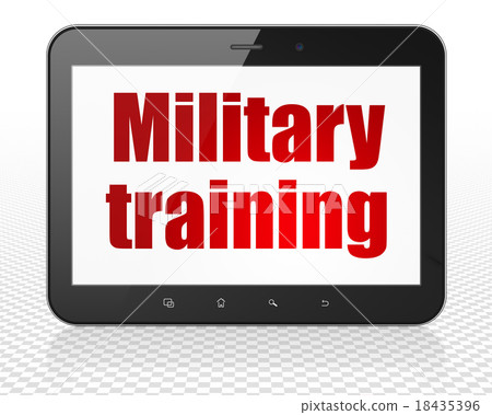 Learning concept: Tablet Pc Computer with Military 18435396