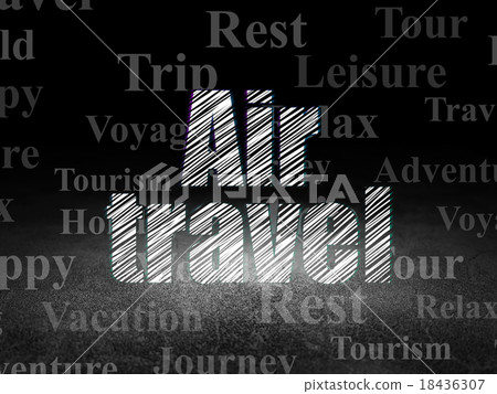 Vacation concept: Air Travel in grunge dark room 18436307