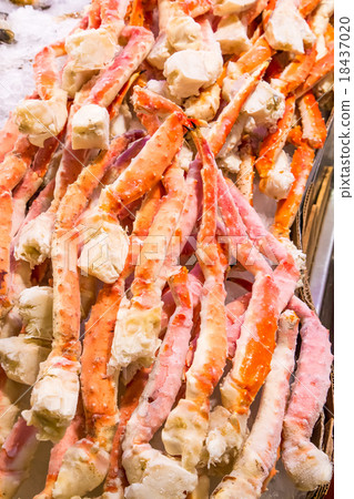 Frozen king crab legs in Pike place market Frozen king crab legs in Pike place market 18437020