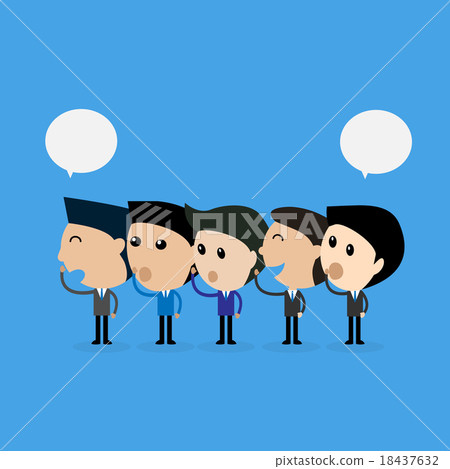 businessman whisper some message to others communication concep businessman whisper some message to others communication concep 18437632