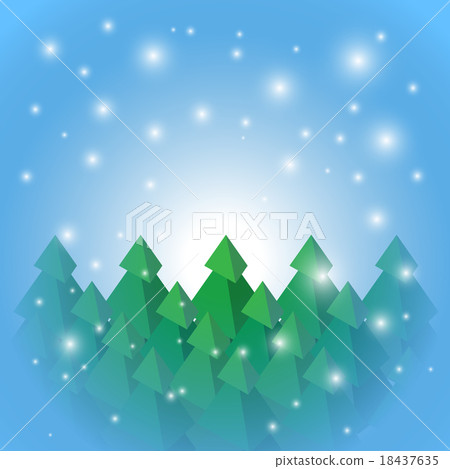 group of christmas tree on snow background group of christmas tree on snow background 18437635