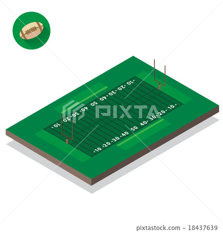 Illustration of American football field Isometric View Illustration of American football field Isometric View 18437639