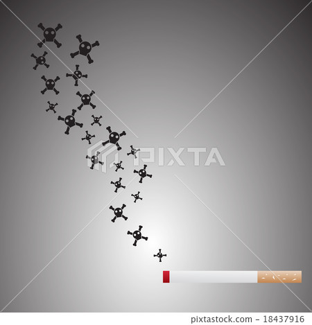 skull foating in Cigarette Smoke 18437916