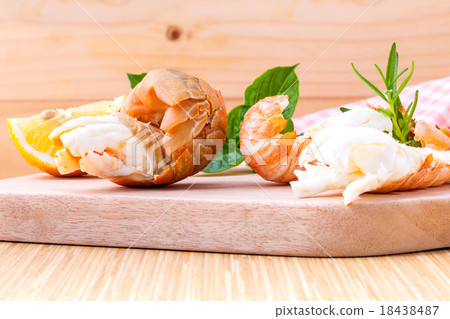 Boiled Flathead lobster, Lobster Moreton Bay bug Boiled Flathead lobster, Lobster Moreton Bay bug 18438487
