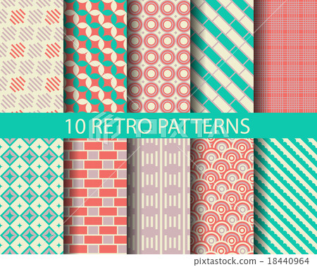 retro geometric pattern 18440964