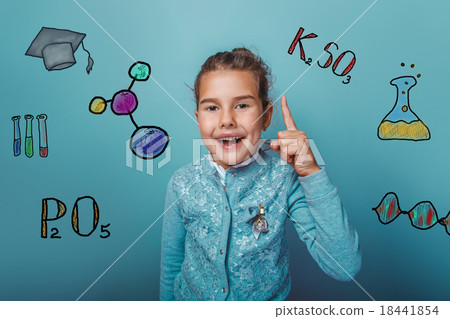 teen girl chemistry teenage student raised idea a 18441854