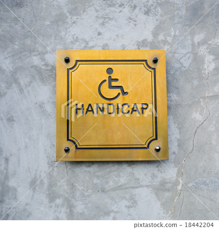 Disabled Handicap Icon and wording Handicap  18442204