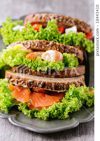 Sandwich with seafood Sandwich with seafood 18443410