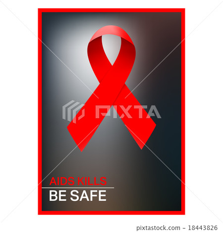 AIDS ribbon poster 18443826