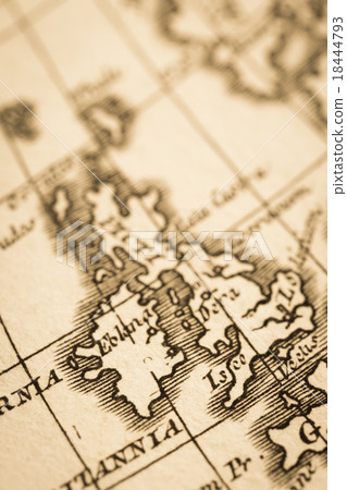 Antique world map UK 18444793