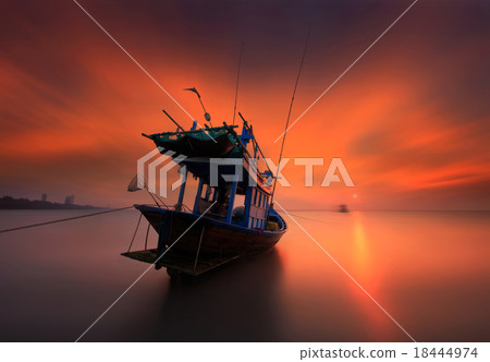 The fishing boat at Kon Ao Beach, Rayong, Thailand The fishing boat at Kon Ao Beach, Rayong, Thailand 18444974