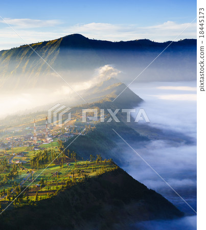 Village at Bromo Volcano, Java, Indonesia 18445173