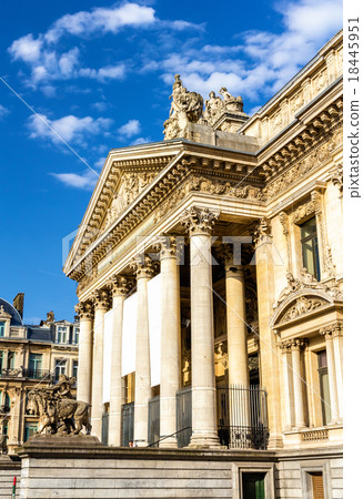 Facade of Brussels Stock Exchange - Belgium 18445951
