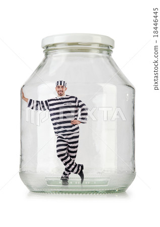 Glass empty jar isolated on white 18446445
