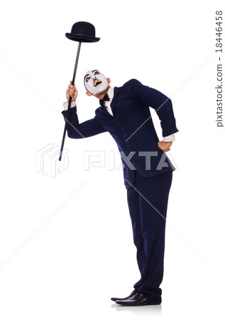 Personification of Charlie Chaplin on white Personification of Charlie Chaplin on white 18446458