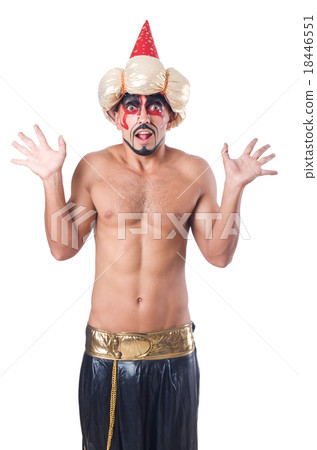 Ripped magician isolated on white Ripped magician isolated on white 18446551