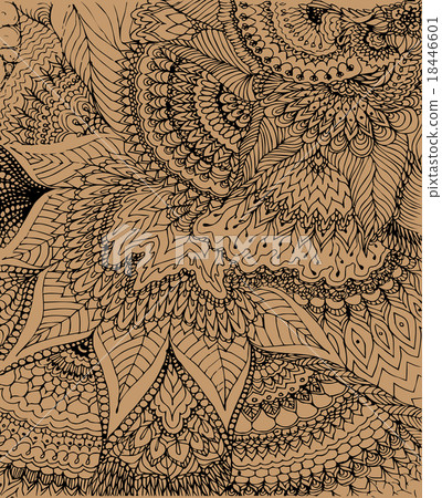 Vector illustration of doodle drawing on beige. Vector illustration of doodle drawing on beige. 18446601
