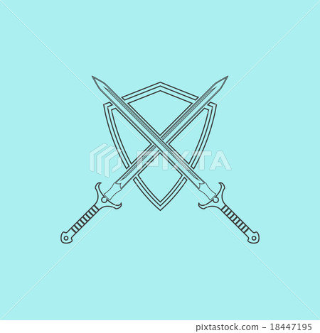 Two swords and shiel 18447195