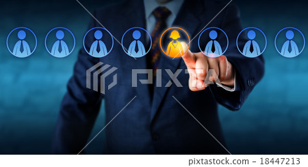 Recruiter Selecting The Only Female Candidate 18447213