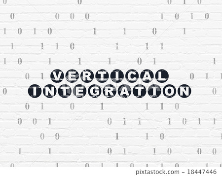 Business concept: Vertical Integration on wall Business concept: Vertical Integration on wall 18447446
