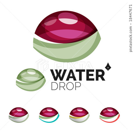 Set of abstract eco water icons, business logotype Set of abstract eco water icons, business logotype 18447671