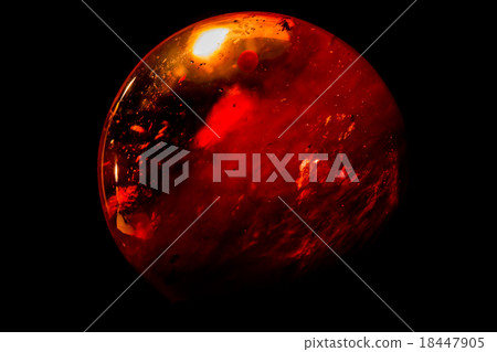 Red ball glass sphere  look like Mars 18447905