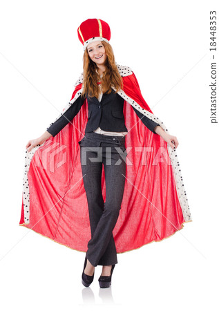 Woman queen isolated on the white background 18448353