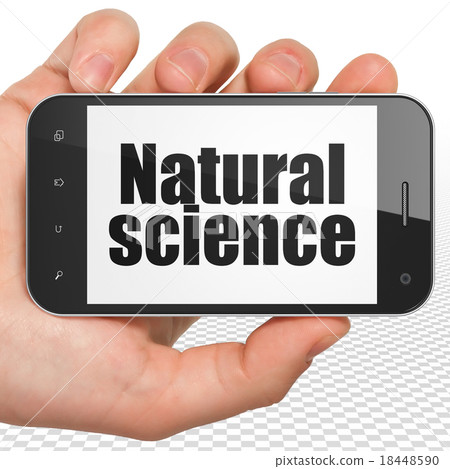 Science concept: Hand Holding Smartphone with Science concept: Hand Holding Smartphone with 18448590